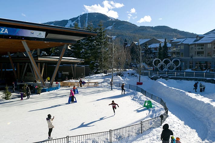 Whistler Olympic Plaza public outdoor skating