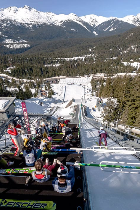 Ski jumpimg, whistler Olympic Park