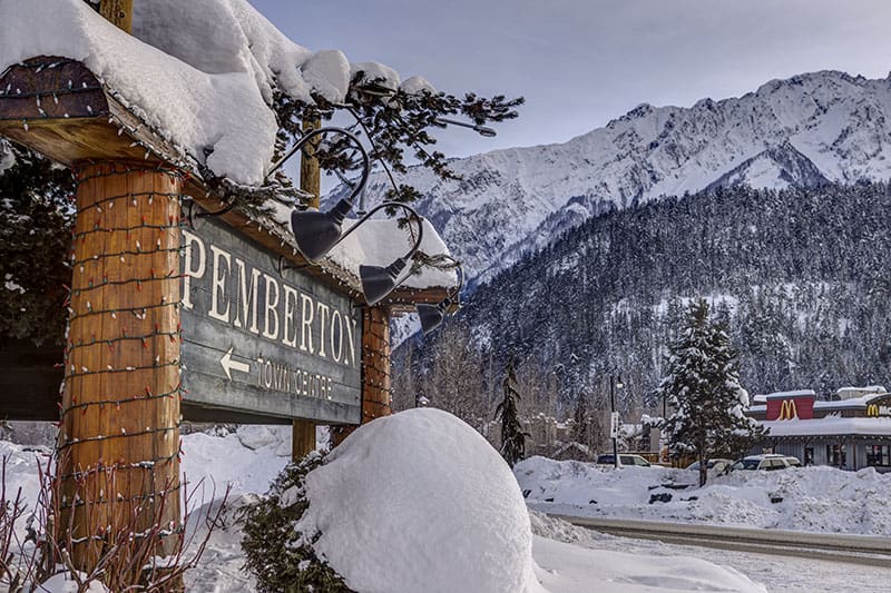 Pemberton, ranch, horses at sunset, winter.