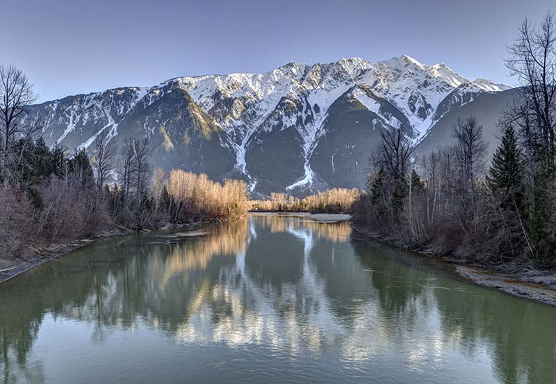 Scenic winter views of the Pemberton Valley