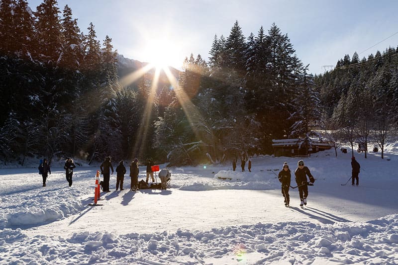 Winter in Pemberton, dining. 